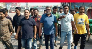 আওয়ামীলীগের নাশকতা ঠেকাতে চিটাগাংরোডে ইমাম হোসেন বাদলের নেতৃত্বে অবস্থান ও মিছিল