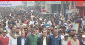 এটিএম কামাল, খোরশেদ, শকুর নেতৃত্বে বিএনপি নেতাকর্মীদের বিজয় র্যালী ও শ্রদ্ধাঞ্জলী