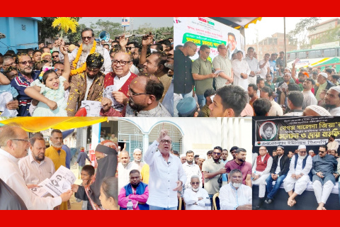 বিএনপির দলীয় ও জোট প্রার্থীর পক্ষে বিরামহীন প্রচারণায় এটিএম কামাল