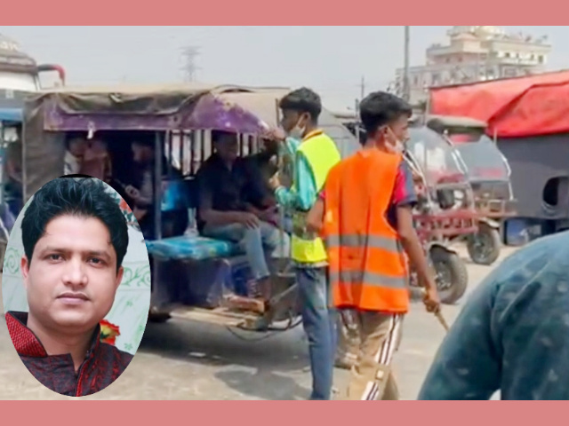 সিদ্ধিরগঞ্জ জালকুড়িতে জাহাঙ্গীর আলম প্রধানের উদ্যোগে যানজট নিরসন কর্মসূচি